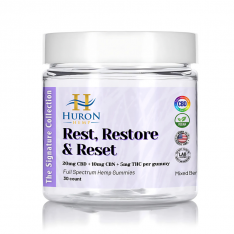 Huron Hemp - Gummies - Rest, Restore & Reset - 4:2:1 FSO - Mixed Berry 30ct